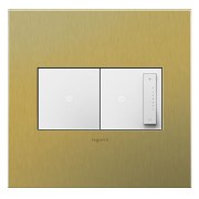 Foto para adorne Cast Metals Brushed Brass 2-Gang Wall Plate