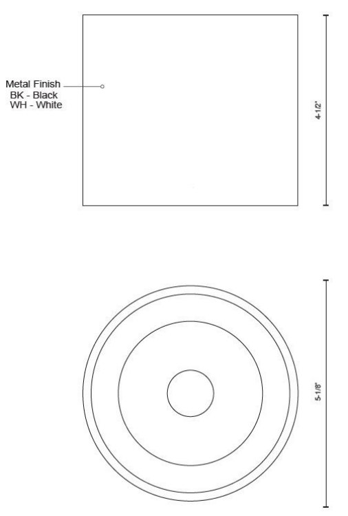Foto para 14w 1100lm 30k 5⅛" Falco Black Round Cast Aluminum Dimmable WW LED Flushmount