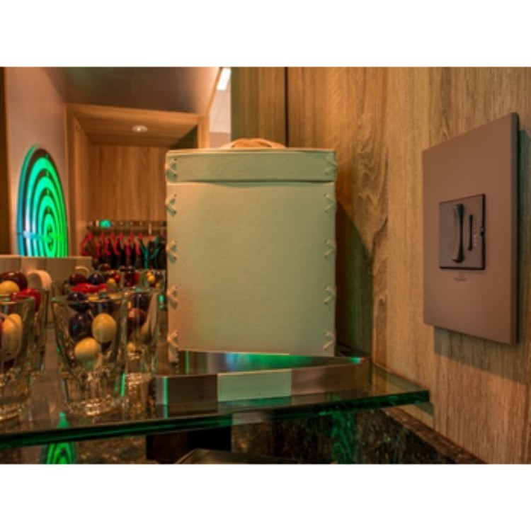 Picture of adorne Cast Metals Satin Nickel 1-Gang 2-Module Wall Plate