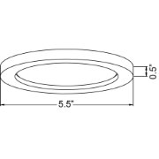 Foto para 12w 800lm 30k 120v 5½" Disc White Acrylic SSL Dedicated LED Damp Location White Dimmable Round WW LED Flush Mount