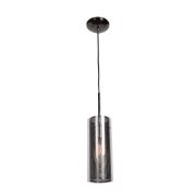 Picture of 10w 800lm 30k Multis E-26 A19 Black Chrome Clear 1-Light Encaged Replaceable WW LED Glass Pendant (OA HT 134") (CAN 1.5"Ø5.13")