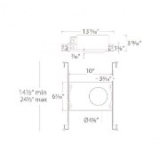 Foto para 3.5" 120v Oculux IC-Rated Airtight New Construction Shallow Housing