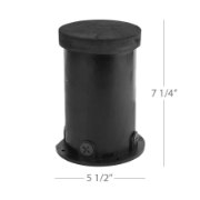 Foto para 12-120v 5.5"(for 3.5") Black PVC Plastic Pipe Inground Light Well