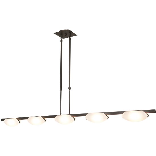 Picture of 500w (5 x 100) Nido R7s J-78 Halogen Dry Location Oil Rubbed Bronze Frosted Semi-Flush or Pendant (CAN 5.5"x5.5"x0.9")
