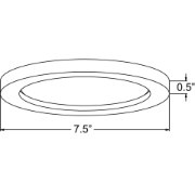 Foto para 15w 1100lm 30k 120v 7½" Disc White Acrylic SSL Dedicated LED Damp Location White Dimmable Round WW LED Flush Mount