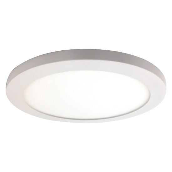 Foto para 15w 1100lm 30k 120v 7½" Disc White Acrylic SSL Dedicated LED Damp Location White Dimmable Round WW LED Flush Mount