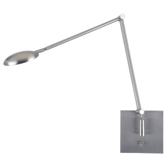Picture of 6w TaskWerx SSL 83CRI LED Dry Location Brushed Steel Reach Wall Mounted Ajustable Led Task Lamp (OA HT 20)