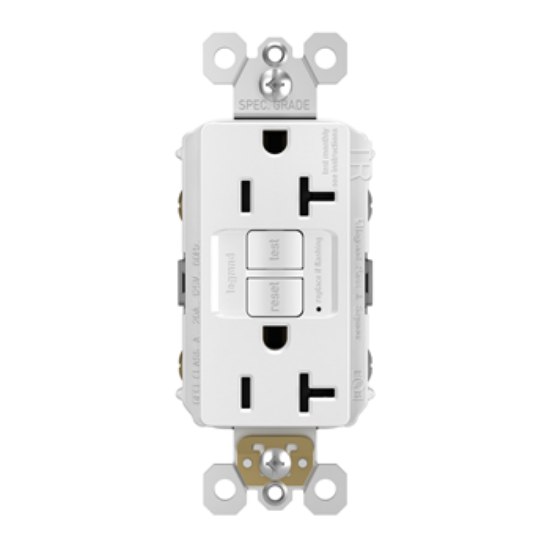 Foto para 20a radiant White Spec-Grade Tamper Resistant GFCI Duplex Outlet