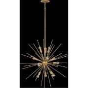 Foto para 60w Chandelier Tryst CAND Burnished Gold Stem Hung Pendant