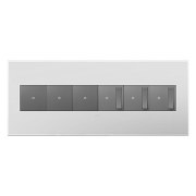 Foto para adorne Plastics Powder White 6-Gang Wall Plate