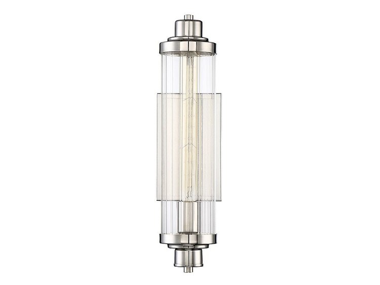 Foto para 60w 5" Pike Polished Nickel 1-Light Wall Sconce