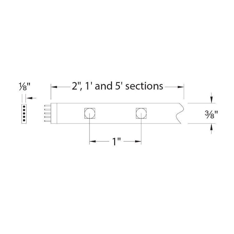 Picture of 60" (5') 10w(2/ft) 100lm(20/ft) 85cri 24v Blue InvisiLED Classic LED Dimmable Tape Light