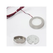 Foto para 5w 200lm 27k 3" 24v Brushed Nickel Undercabinet Dimmable Edge-lit SW LED Button Light