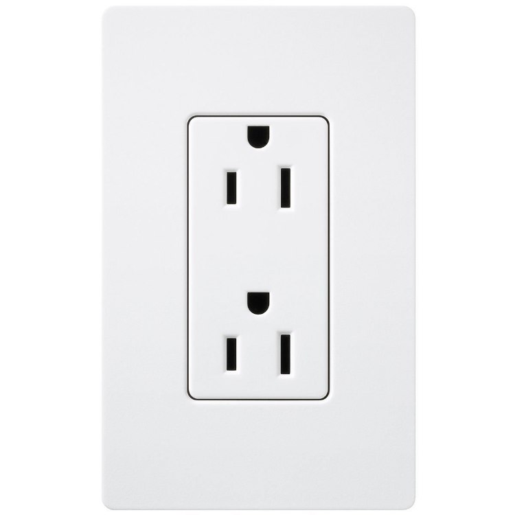 Foto para 20a Claro Snow White Tamper Resistant Power Duplex Receptacle