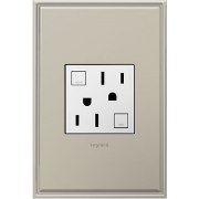 Foto para 15a adorne White 2-Module Size Tamper Resistant GFCI Duplex Outlet