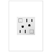 Foto para 15a adorne White 2-Module Size Tamper Resistant GFCI Duplex Outlet