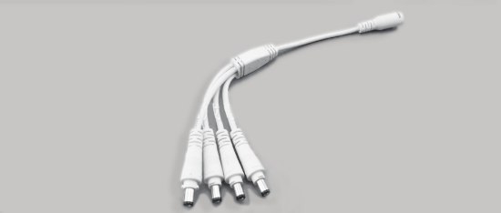 Picture of 12" F/M DC 5.5 to 4x DC Power Cable