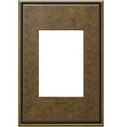 Foto para adorne Cast Metals Aged Brass 1-Gang+ 3 Module Wall Plate