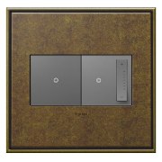 Foto para adorne Cast Metals Aged Brass 2-Gang Wall Plate