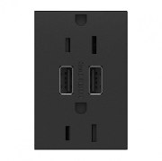 Foto para 15a adorne Graphite Tamper Resistant USB Plus-Size Combo Duplex Outlet