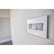 Foto para adorne Plastics Gloss White 3-Gang Wall Plate