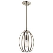 Picture of 75w 8" Tao Brushed Nickel Med A19 1-Light Pendant