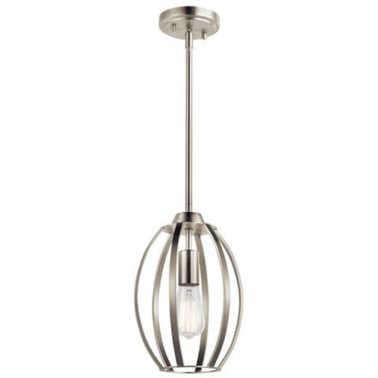 Foto para 75w 8" Tao Brushed Nickel Med A19 1-Light Pendant