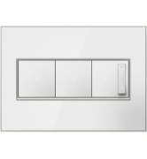 Foto para adorne Real Materials Mirror White 3-Gang Wall Plate