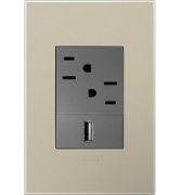 Foto para Copy of adorne Plastics Titanium 1-Gang+ Wall Plate