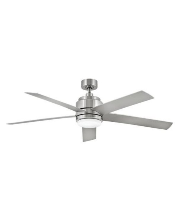 Foto para 62w 54" Tier Brushed Nickel with Silver Blades Ceiling Fan