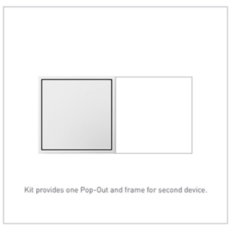 Foto para 15a adorne Pop-Out White on 2-Gang Frame Kit Triplex Outlet