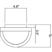 Foto para 60w Nevis E-26 A-19 Incandescent Bronze Ribbed Frosted Marine Grade Wet Location Bulkhead (OA HT 10.5) (CAN 4.6"x4.6"x0.5")