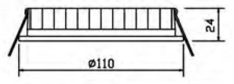 Foto para 4" 8W Slim Round White LED WW 127V Downlight