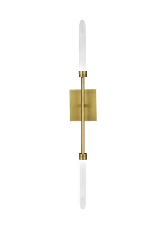 Foto para 16.8w 1560.8lm 3" Spur Aged Brass 2-Light ADA SW LED Wall Sconce