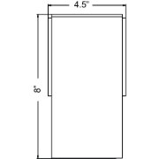 Picture of 8" 15w Bayside Satin Square Cylinder Marine Grade SSL WW LED Outdoor Wall Sconce