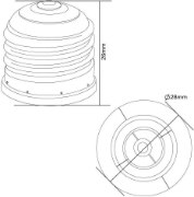 Foto para E-12 (Candela/CA-11) to E-26 Medium Edison Screw White Socket Adapter