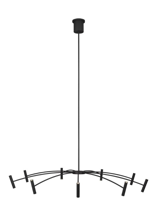 Foto para 53" 48w 2999lm 30k Aerial Matte Black WW LED Chandelier