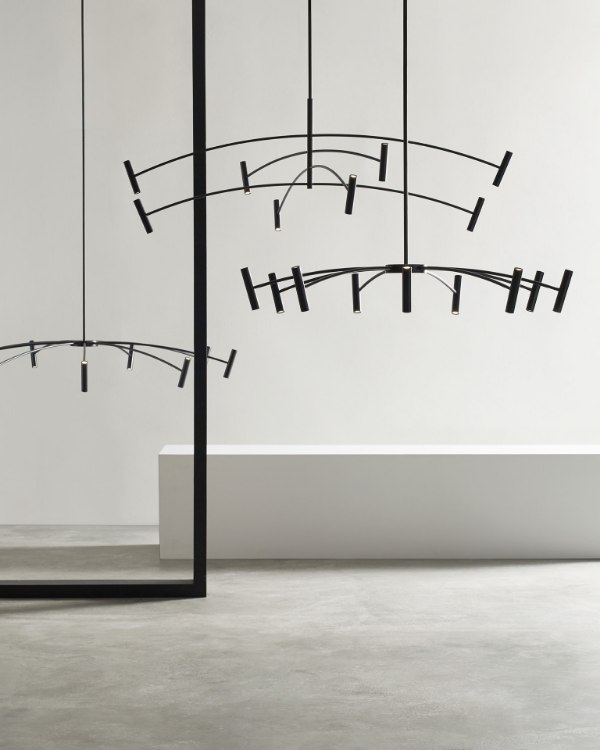 Foto para 53" 48w 2999lm 30k Aerial Matte Black WW LED Chandelier