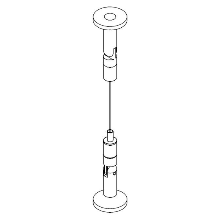 Foto para 10' Black Ceiling-Floor Cable Anchor Set