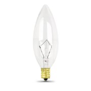 Picture of 25w 25k 220lm Clear Torpedo Tip Chandelier E12 SW Incandescent Light Bulb