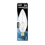 Picture of 25w 25k 220lm Clear Torpedo Tip Chandelier E12 SW Incandescent Light Bulb