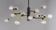 Picture of 49" Parallel Black/Gold 16-Light G9 WW LED Pendant