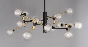 Foto para 49" Parallel Black/Gold 16-Light G9 WW LED Pendant