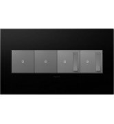 Foto para adorne Plastics Graphite 4-Gang Wall Plate