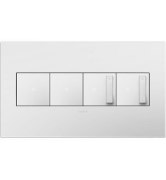 Foto para adorne Plastics Gloss White 4-Gang Wall Plate