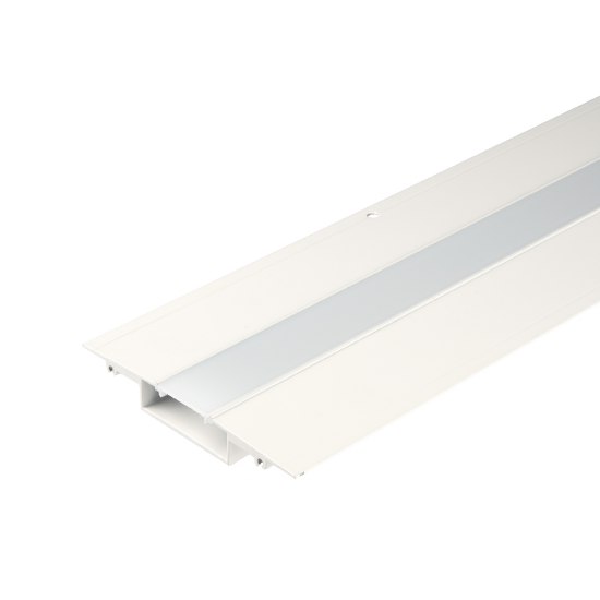 Picture of 8' InvisiLED Matte White Powder Linear Symmetrical Recessed Tape Light Aluminum Channel