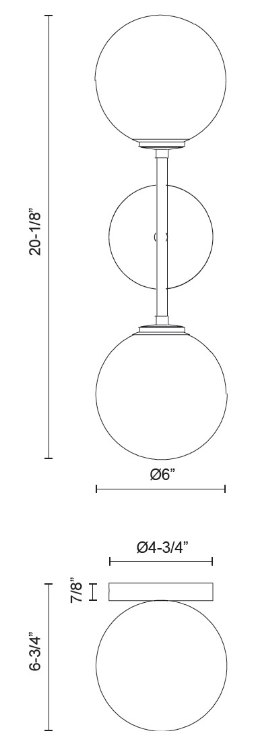 Foto para 6" Cassia Matte Black 2-Light E-12 Wall Sconce
