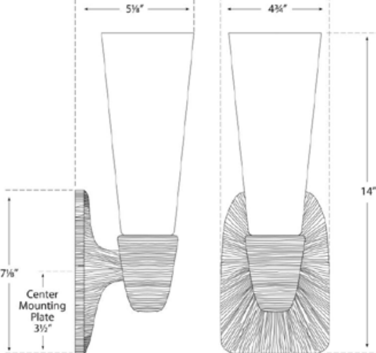 Foto para 14" Utopia Gild White Glass 1-Light E26 B11 Bath Sconce