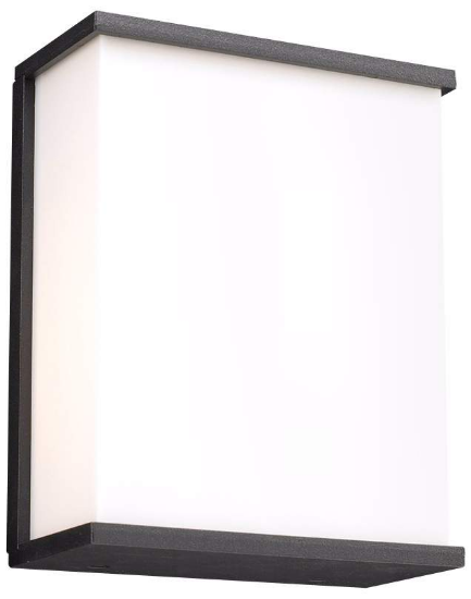 Picture of 10" 60W Pinero Bronze A-19 1-Light Dimmable Opal Acrylic Lens Exterior Wall Light