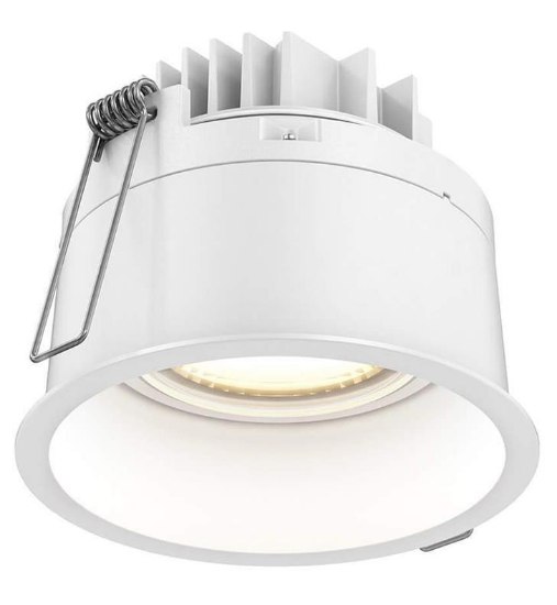 Foto para 4" 12w Facet White Thin Trim Round Indoor/Outdoor Regressed Gimbal Downlight